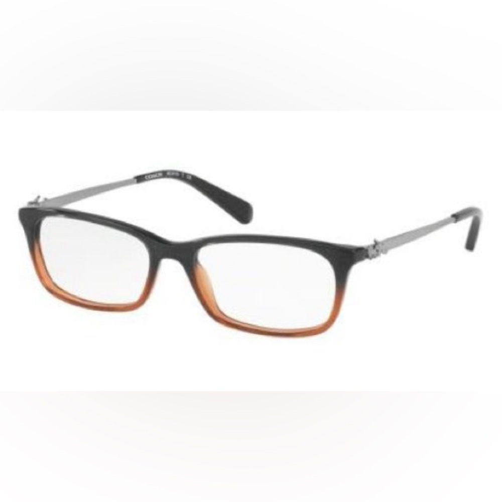 Coach HC6110 Eyeglass Frames - Size M (52mm), Black/Amber Glitter Gradient